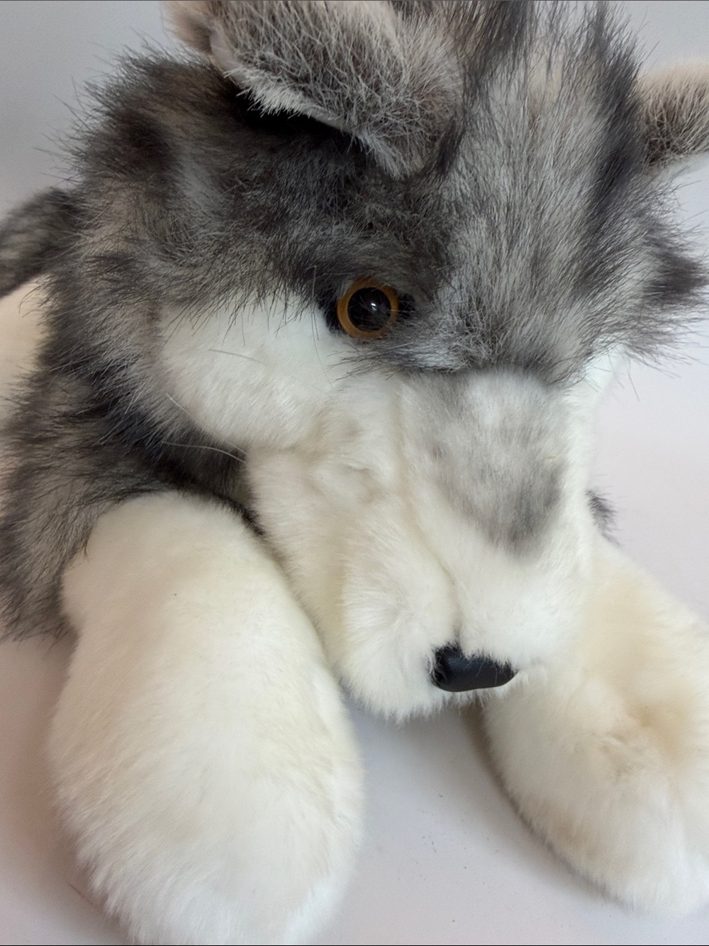 Folkmanis Timber Wolf Hand Puppet Plush 18" - Picture 2 of 6